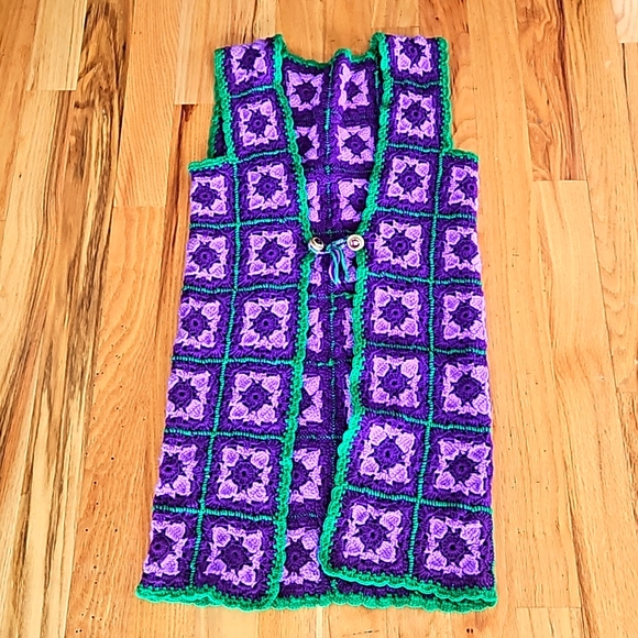 handmade Jackets & Blazers - BOHO HIPPIE LONG KNITTED VEST